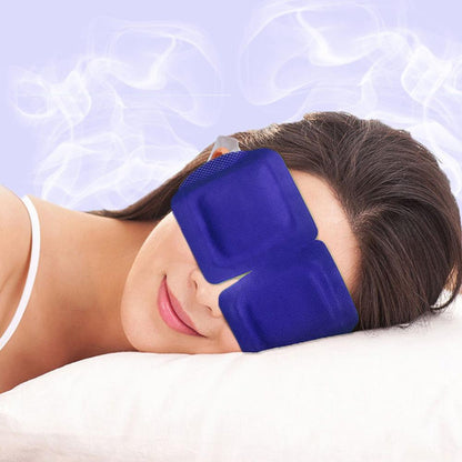 Steam Eye Mask worn while resting with eyes closed